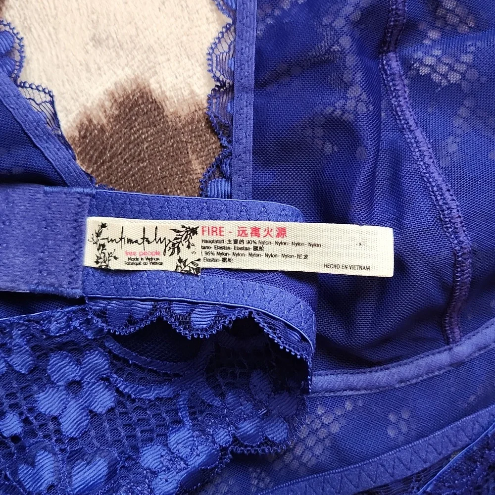 Free People Cobalt Blue bralette sz S - Picture 4 of 5